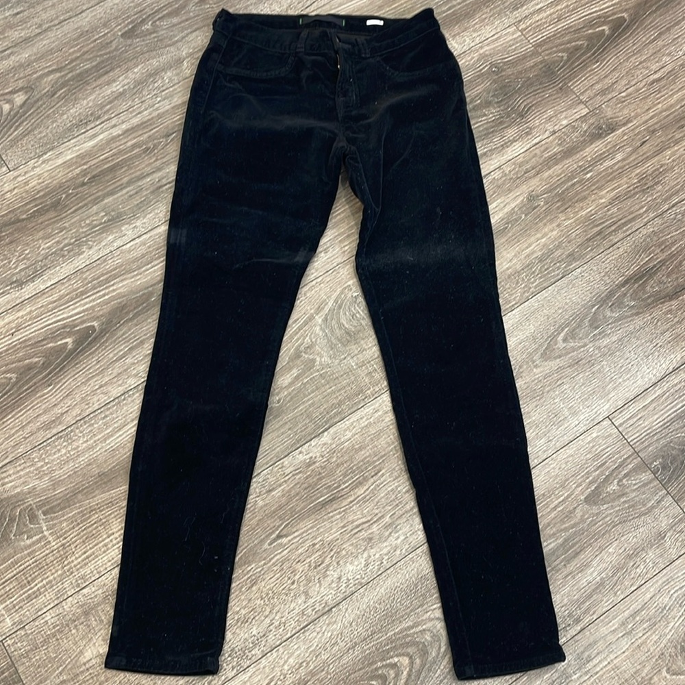 J BRAND SUPER SKINNY BLACK “velvet” Jeans Size 26
